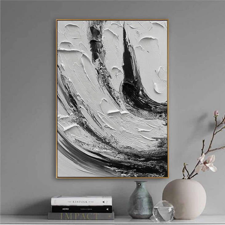 Modern Black and White Canvas #YX361
