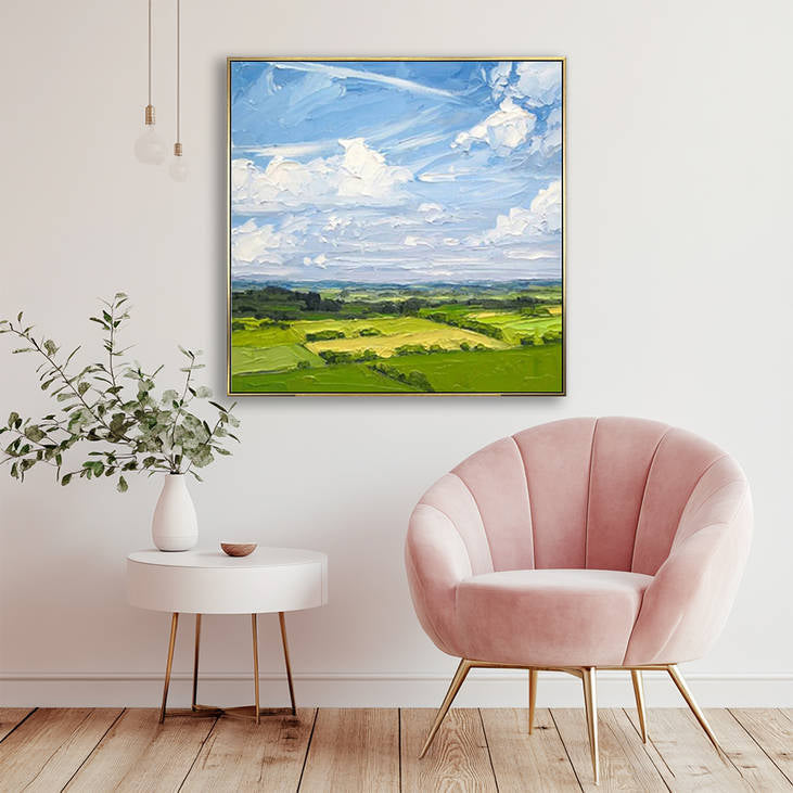 Hand Painted Landscape Painting on Canvas #YX305