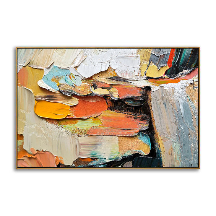 Hand Painted Textured Abstract Canvas #YX116