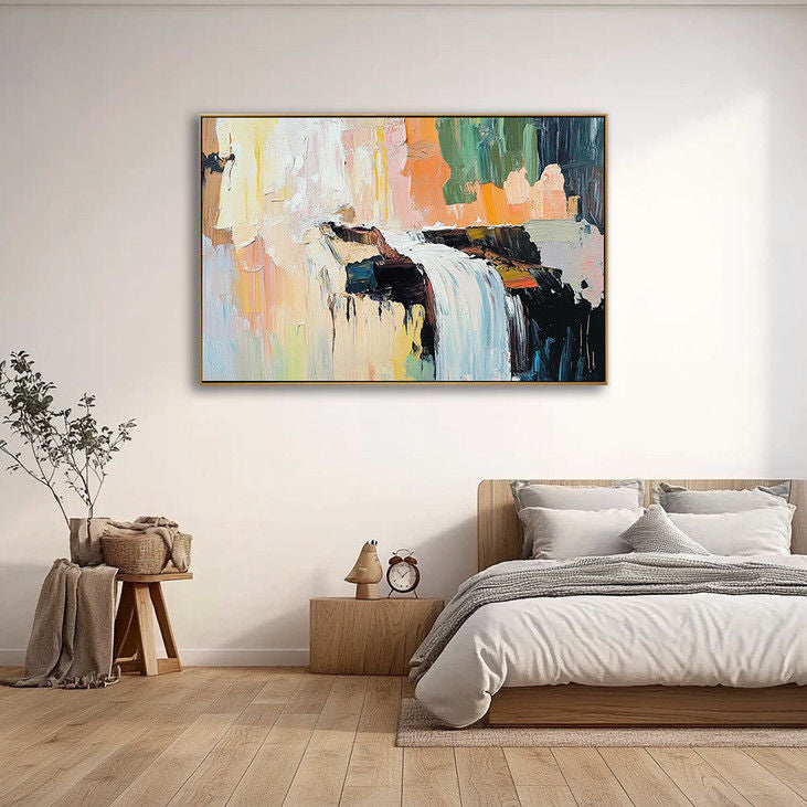 Abstract Waterfall Landscape Canvas Art #YX101