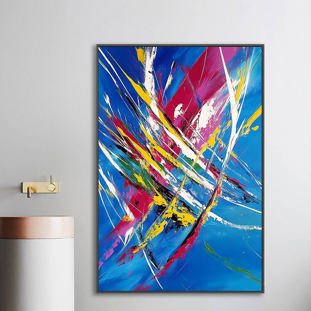 Abstract Hand Painted Canvas Art #YX317