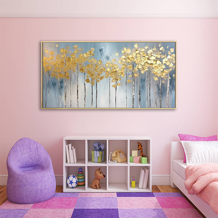 Modern Golden Birch Art #YX213