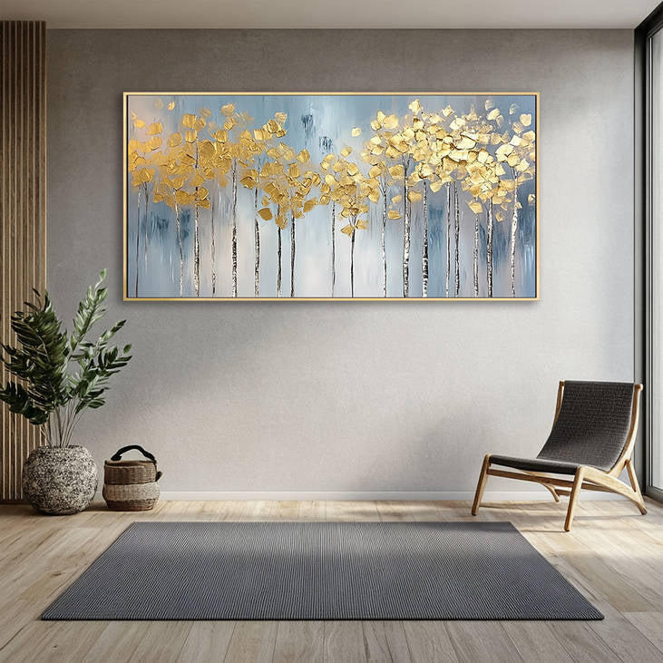Modern Golden Birch Art #YX213