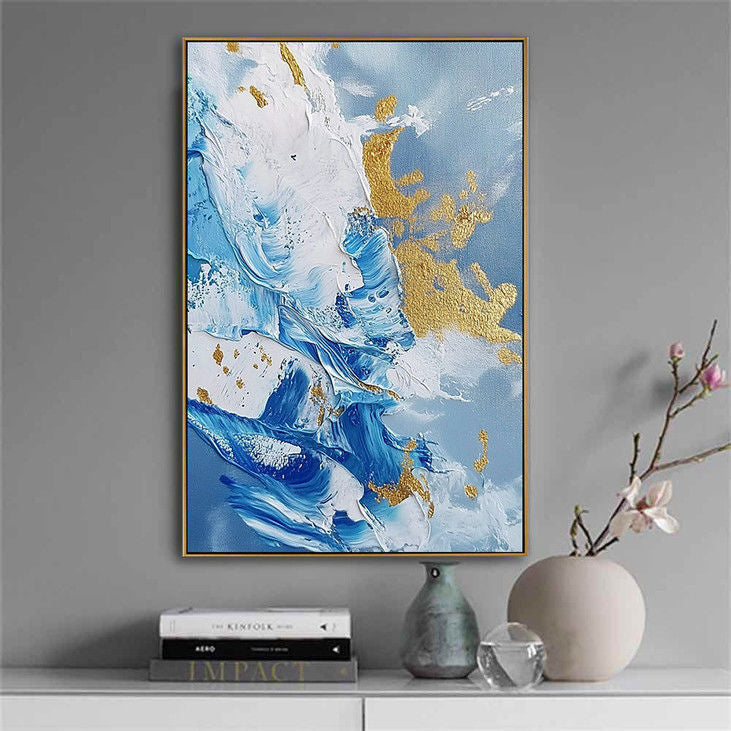 Hand Painted Abstract Ocean Inspired Art #YX85