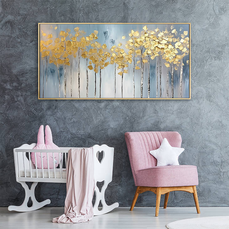 Modern Golden Birch Art #YX213
