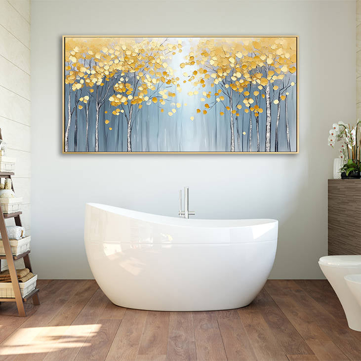 Abstract Golden Tree Canvas #YX209