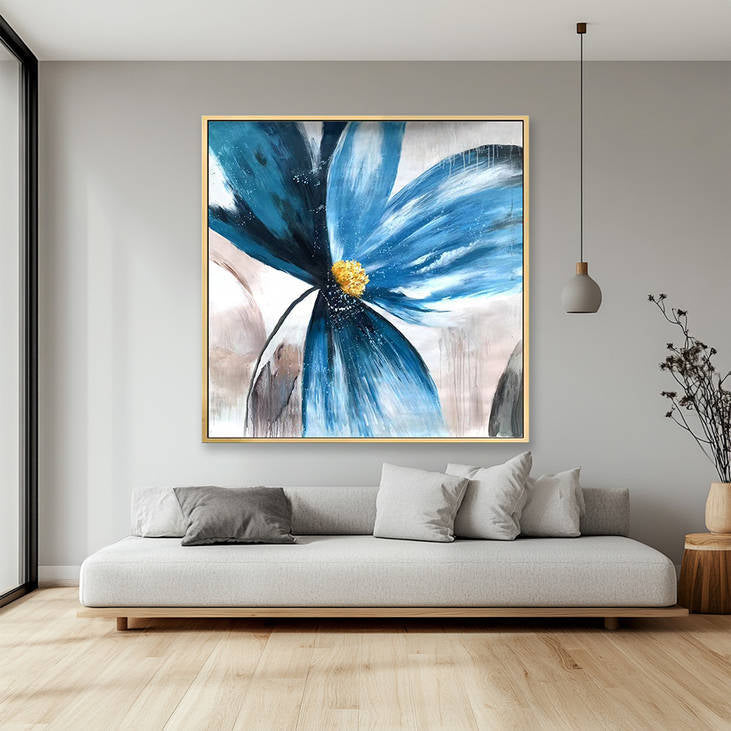Vibrant Blue Flower Art #YX222