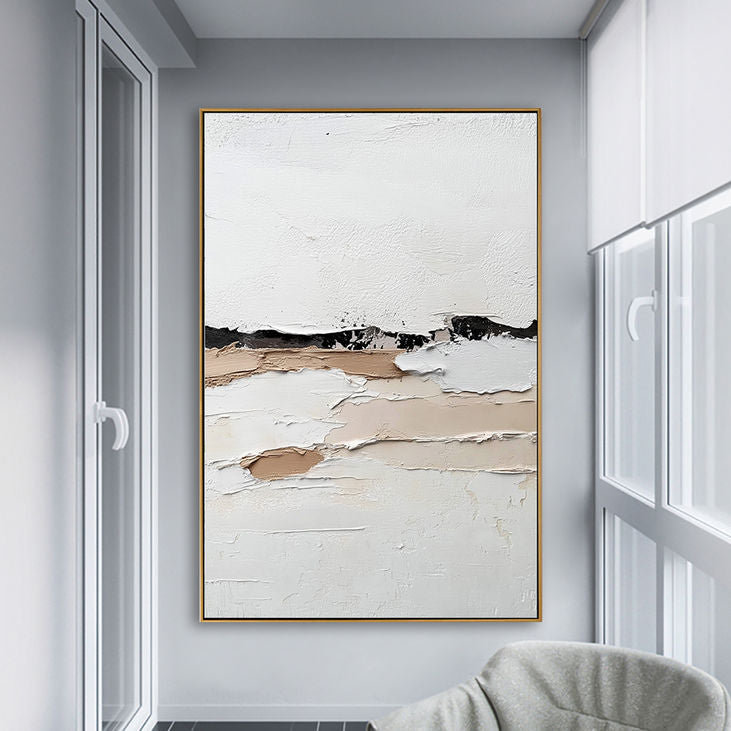 Beige & Black Abstract Art for Home #YX202