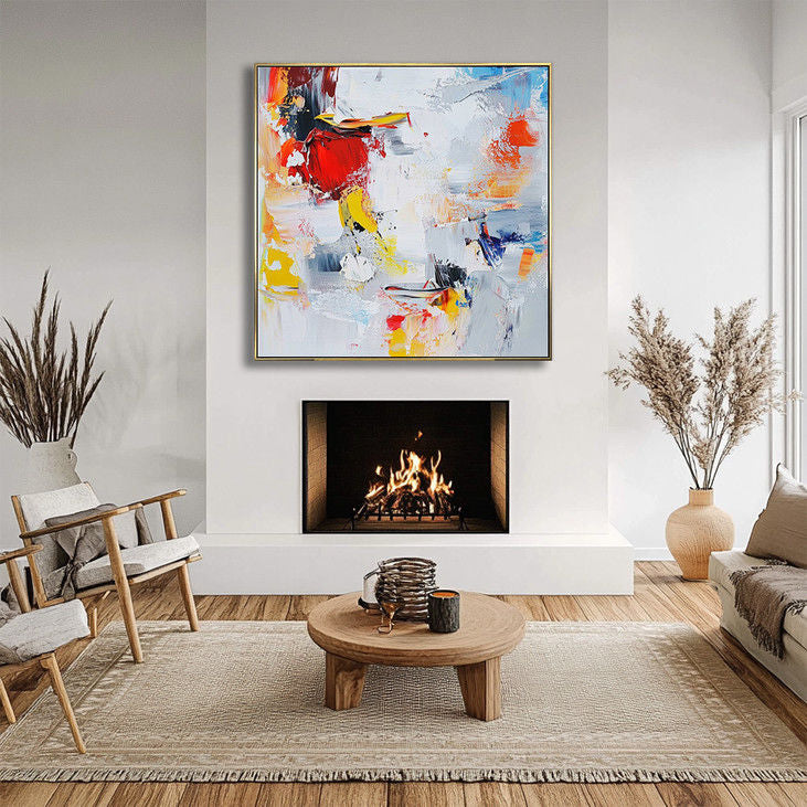 Vibrant Impasto Abstract Art #YX28