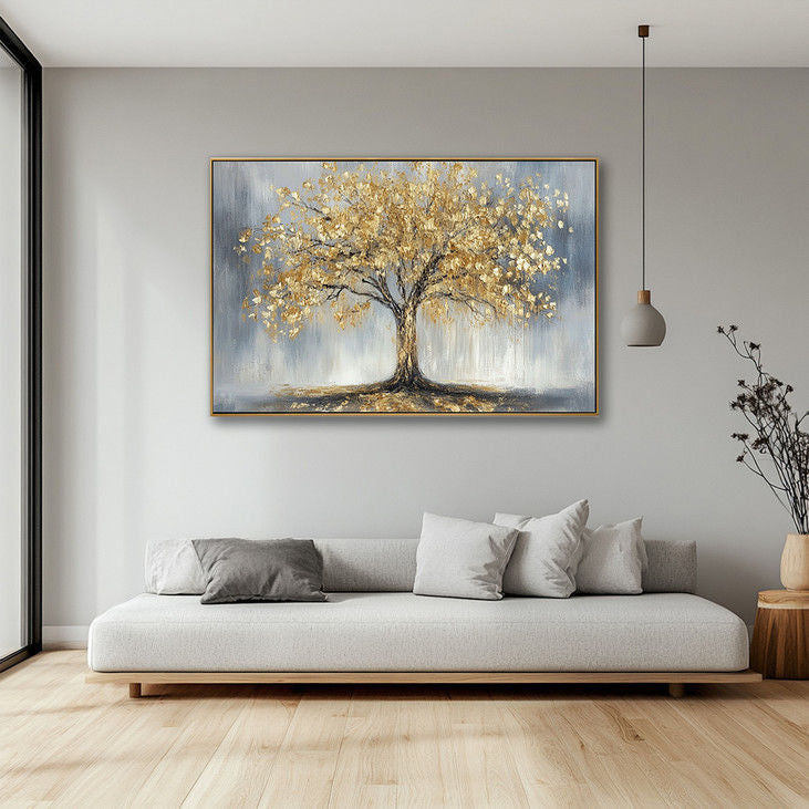 Hand Painted Golden Tree Canvas #YX121
