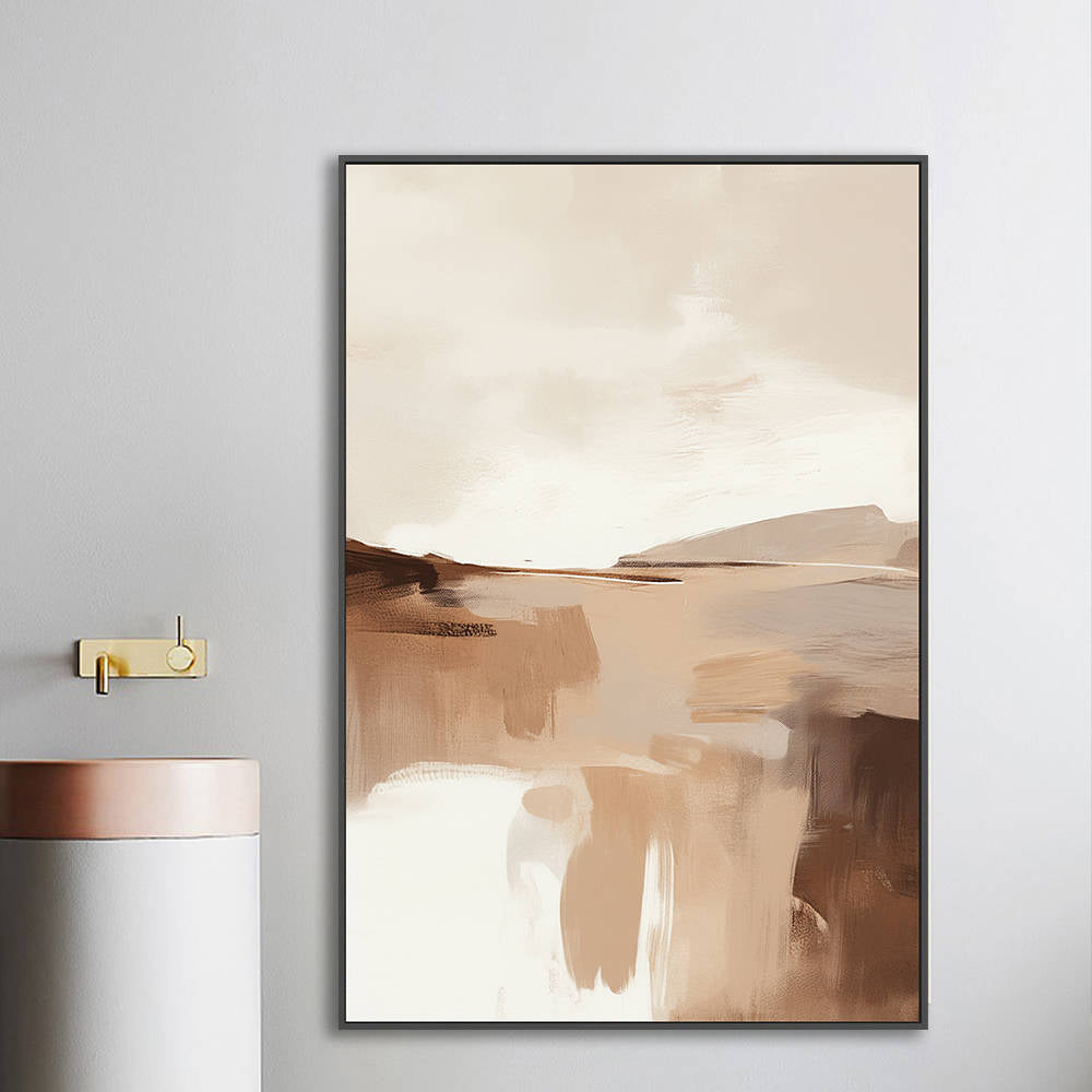 Abstract Beige Landscape Hand Painted Canvas #YX315