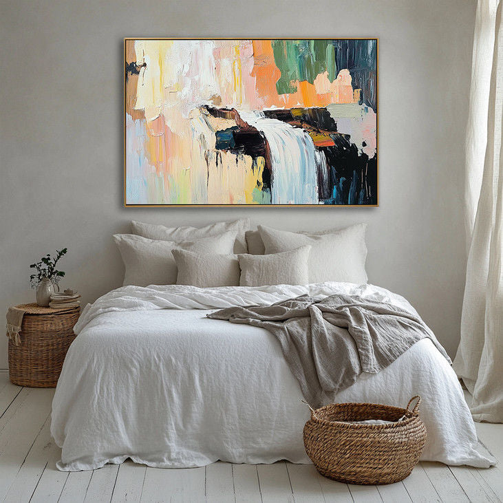 Abstract Waterfall Landscape Canvas Art #YX101