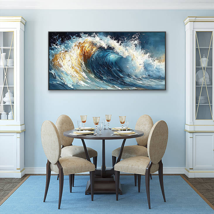 Impasto Ocean Wave Canvas Painting #YX215