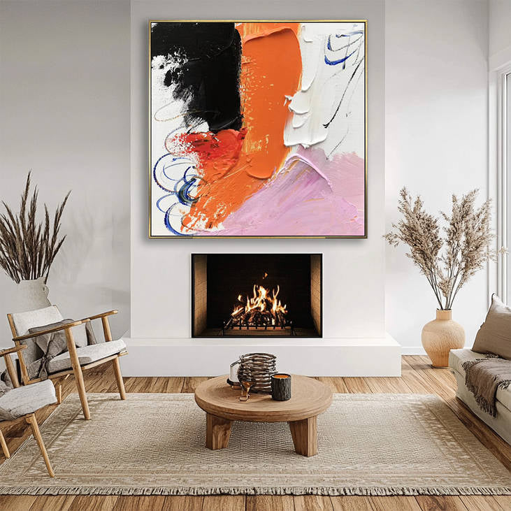 Hand Painted Abstract Textured Canvas Wall Art #YX303