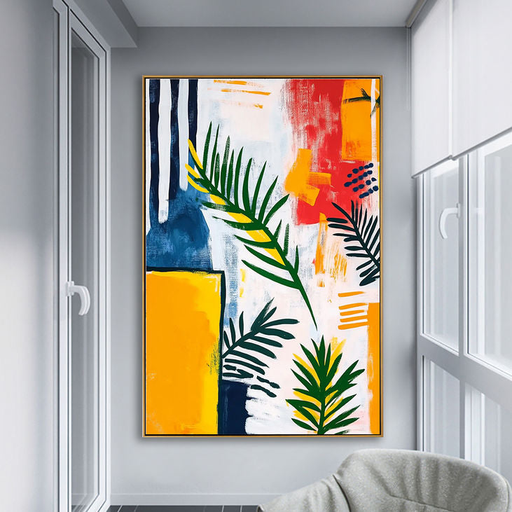 Abstract Tropical Leaf Artwork #YX180