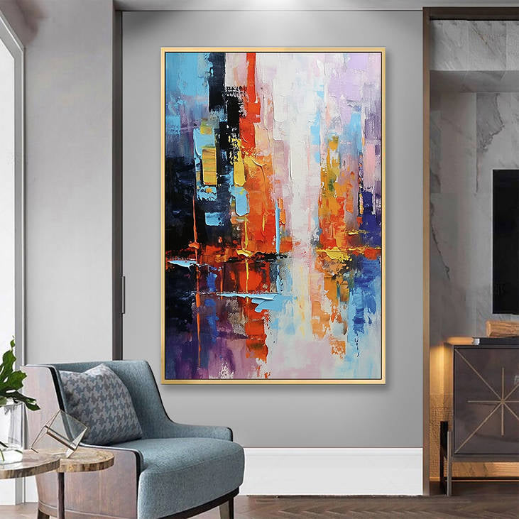 Hand Painted Urban Reflection Canvas #YX230