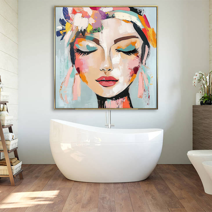 Abstract Face Canvas Painting #YX333
