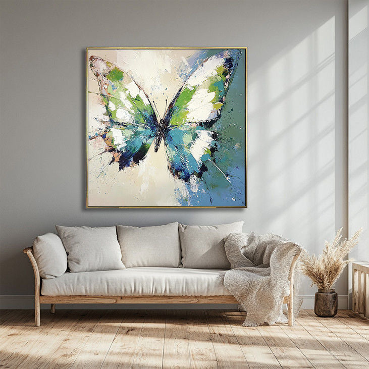 Vibrant Butterfly Handmade Canvas Painting #YX23