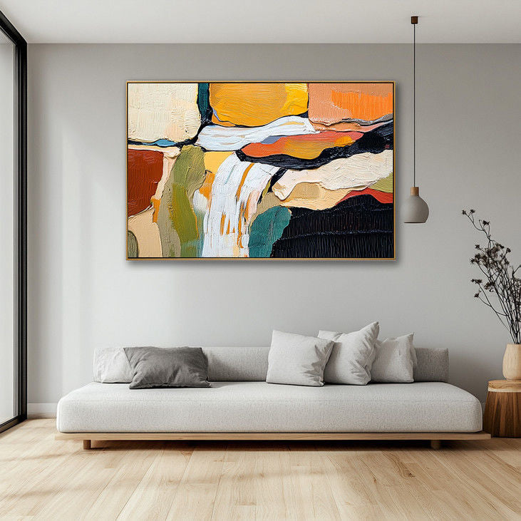 Vibrant Abstract Impasto Art #YX117