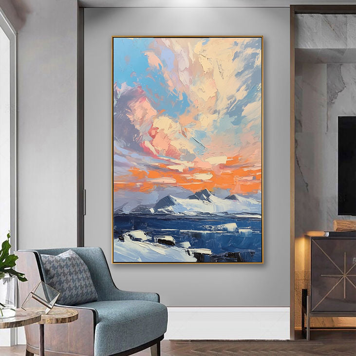 Abstract Sunset Landscape Wall Art #YX163