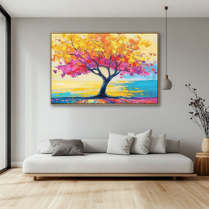 Multicolor Tree Landscape Art #YX113