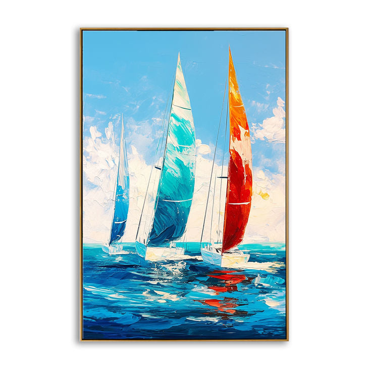 Abstract Sailboat Wall Art #YX162