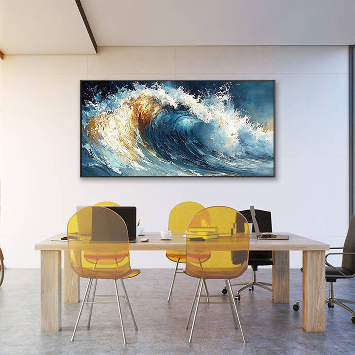 Impasto Ocean Wave Canvas Painting #YX215