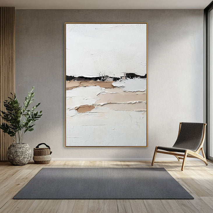 Beige & Black Abstract Art for Home #YX202