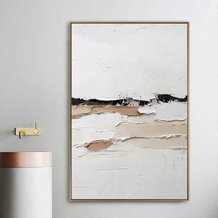 Beige & Black Abstract Art for Home #YX202