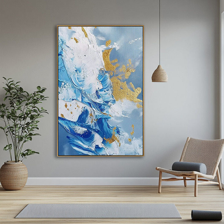 Hand Painted Abstract Ocean Inspired Art #YX85