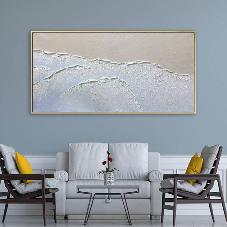 Hand Painted Wave Textured Decorative Painting #YX286