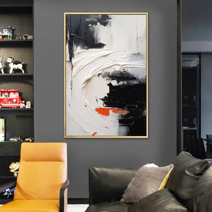 Textured Black and White Canvas #VA42