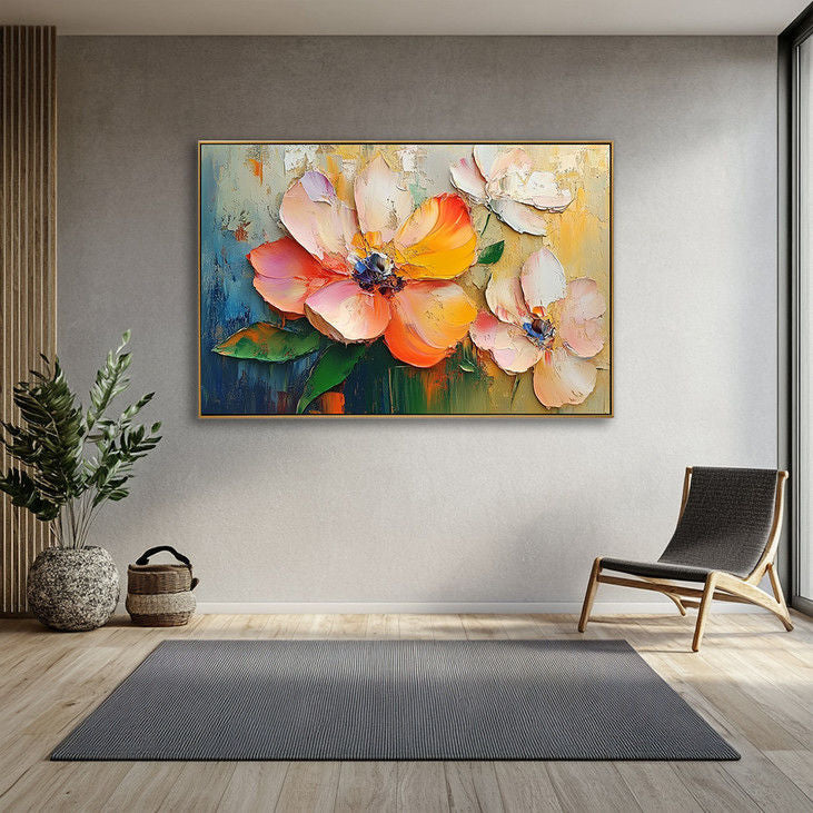 Impasto Flower Canvas Painting #YX122