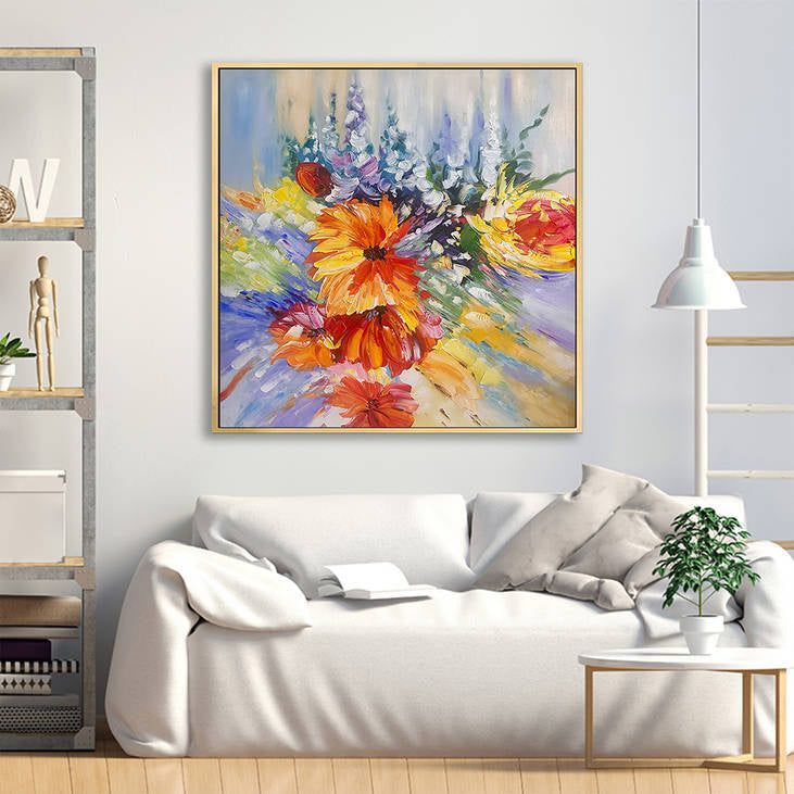 Hand Painted Abstract Flower Canvas #YX220