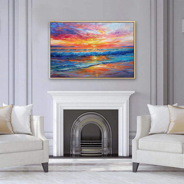 Hand Painted Seaside Sunset #VA310