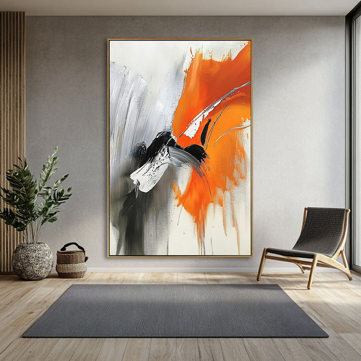 Modern Expressive Brushstroke Abstract Stylish Home Decor # YX173