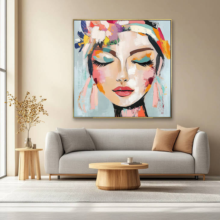 Abstract Face Canvas Painting #YX333