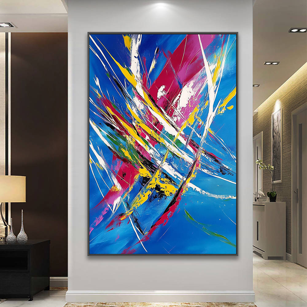 Abstract Hand Painted Canvas Art #YX317