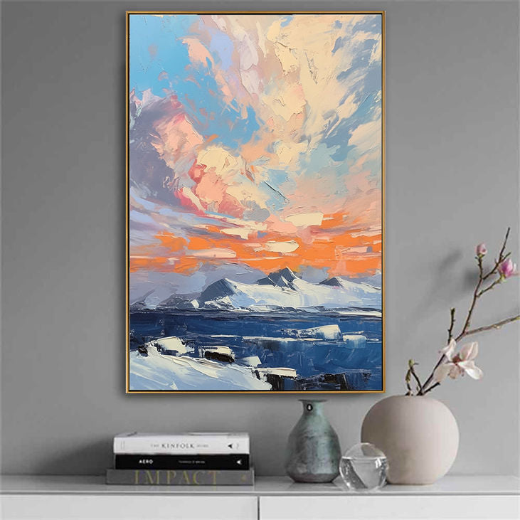 Abstract Sunset Landscape Wall Art #YX163