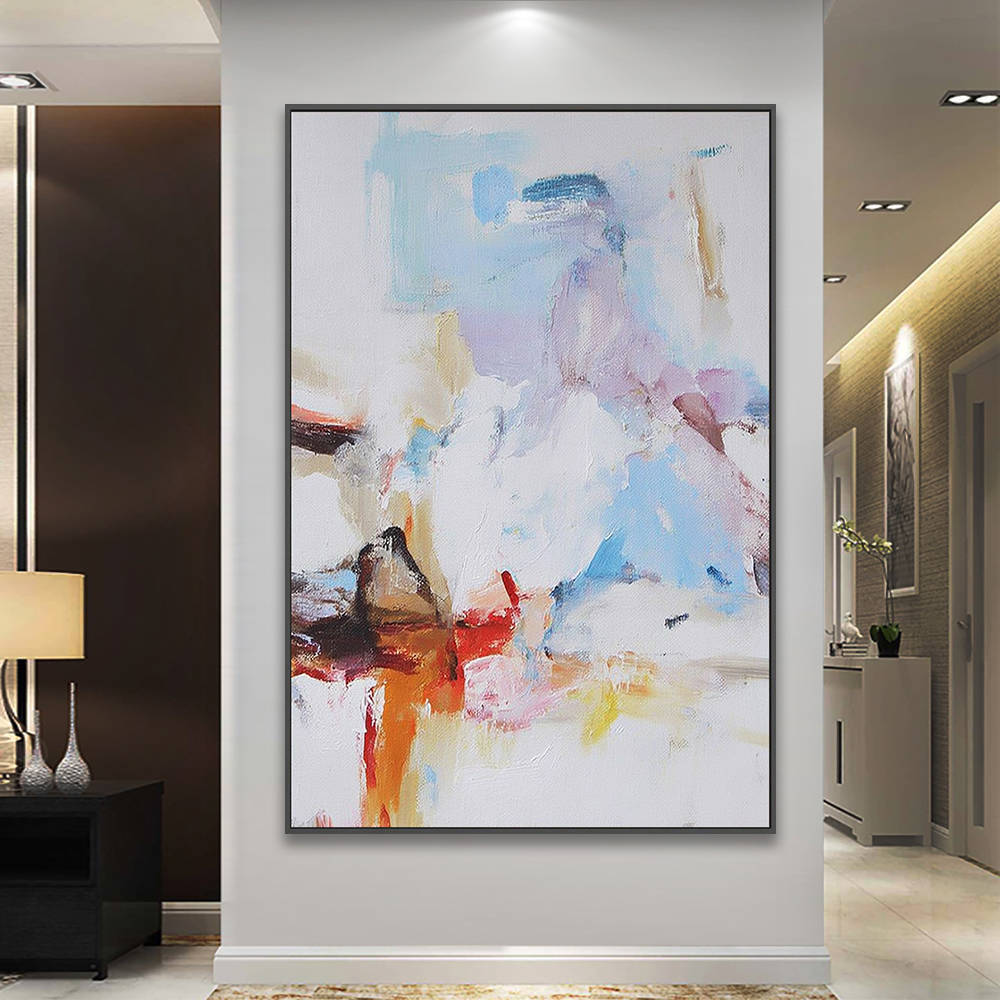 Modern Blue Purple Abstract Painting for Living Room #YX318