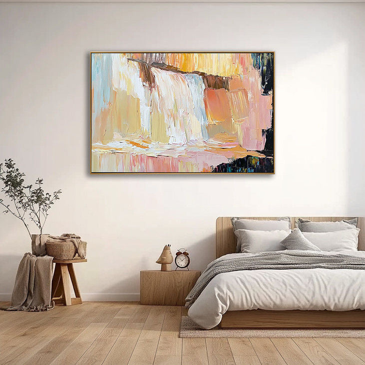Abstract Pastel Waterfall Art #YX109