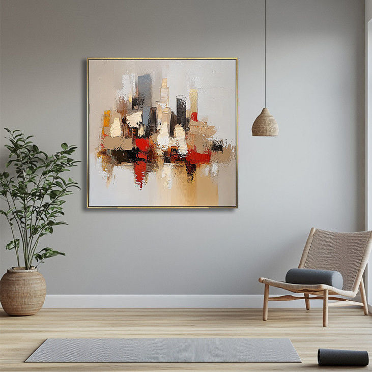 Modern Urban Landscape Canvas Art #YX19