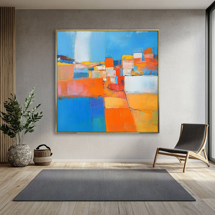 Bright City Vistas: Abstract Geometric Art #YX159
