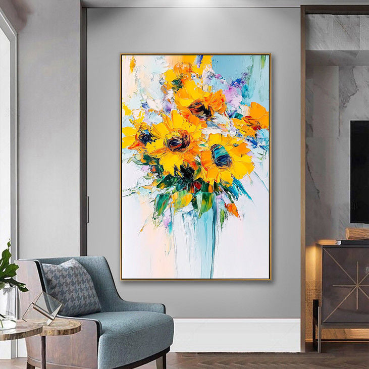 Vibrant Floral Bouquet Canvas Art #YX92