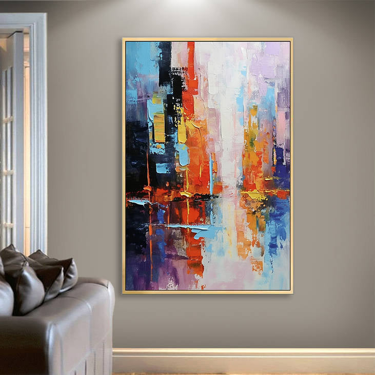 Hand Painted Urban Reflection Canvas #YX230