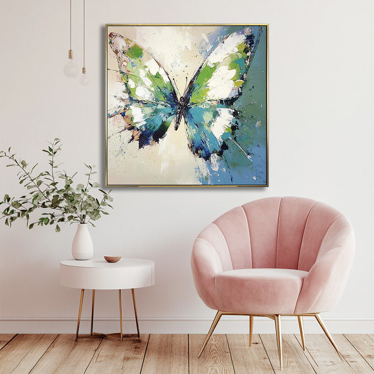 Vibrant Butterfly Handmade Canvas Painting #YX23