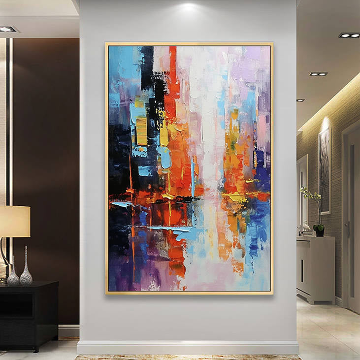Hand Painted Urban Reflection Canvas #YX230