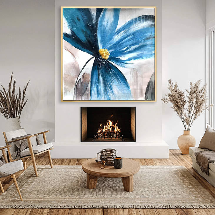 Vibrant Blue Flower Art #YX222
