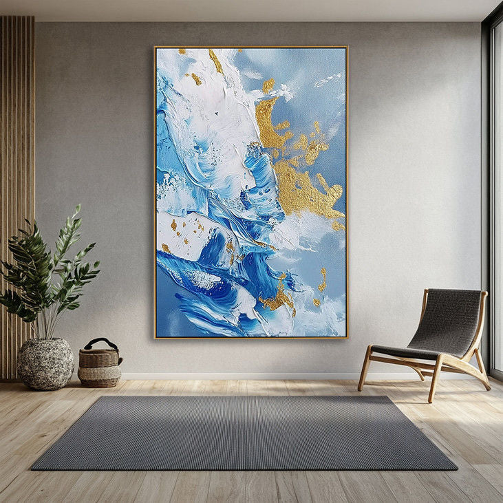 Hand Painted Abstract Ocean Inspired Art #YX85