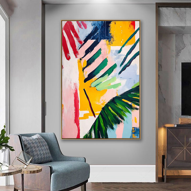 Vibrant Abstract Art: Colorful Modern Canvas #YX187
